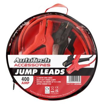 JUMP LEADS 400 AMP 2.5M LENGTH