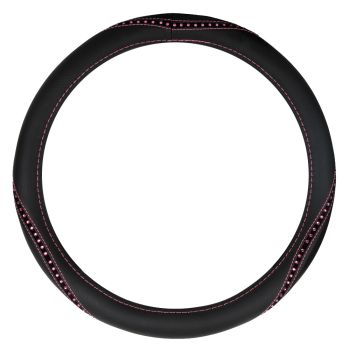 STEERING WHEEL COVER PINK CRYSTAL