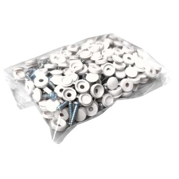 NUMBER PLATE SCREWS WHITE