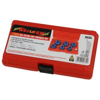 OIL FILTER WRENCH SET CUP TYPE 7PC
