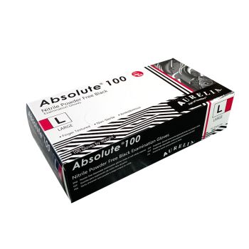 GLOVES NITRILE BLACK LARGE