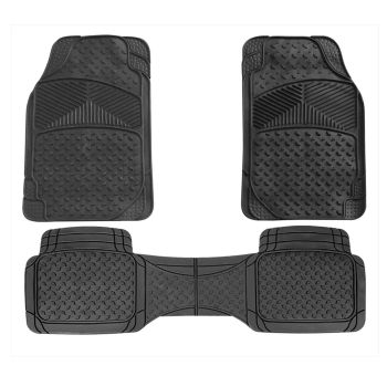 MAT RUBBER WITH FULL CROSS REAR 3PC