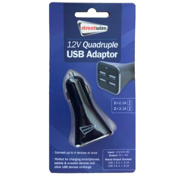 QUADRUPLE CAR CHARGER