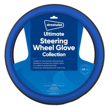 STEERING WHEEL COVER SPORTS GRIP BLUE